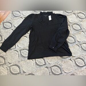LOFT Black Long Sleeve Top
